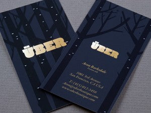 Foil blocking on business cards