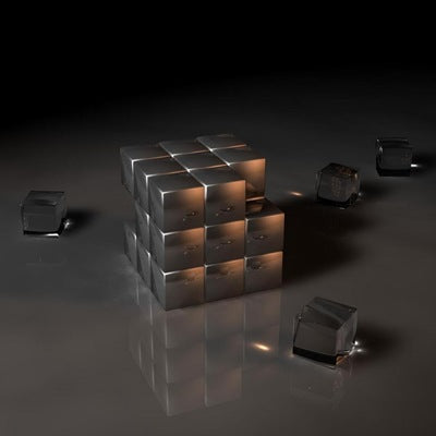 iPad Wallpaper Metal Cubes