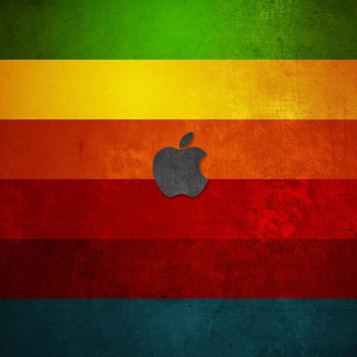 ipad wallpaper rainbow apple logo