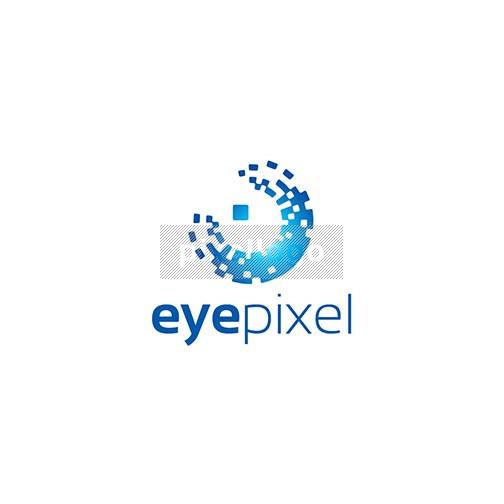 Pixel Eye Logo - Pixellated Pupil | pixellogo
