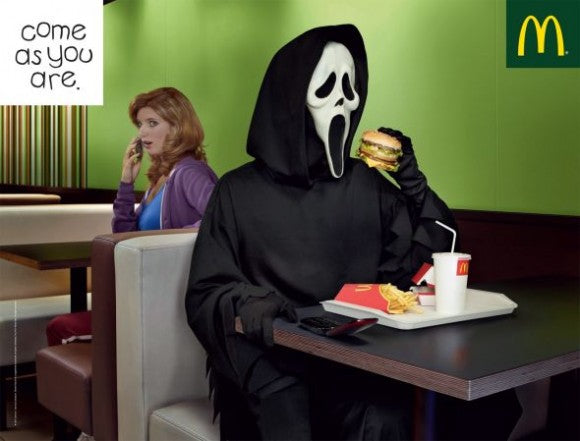 McDonalds ghost halloween print ad 1