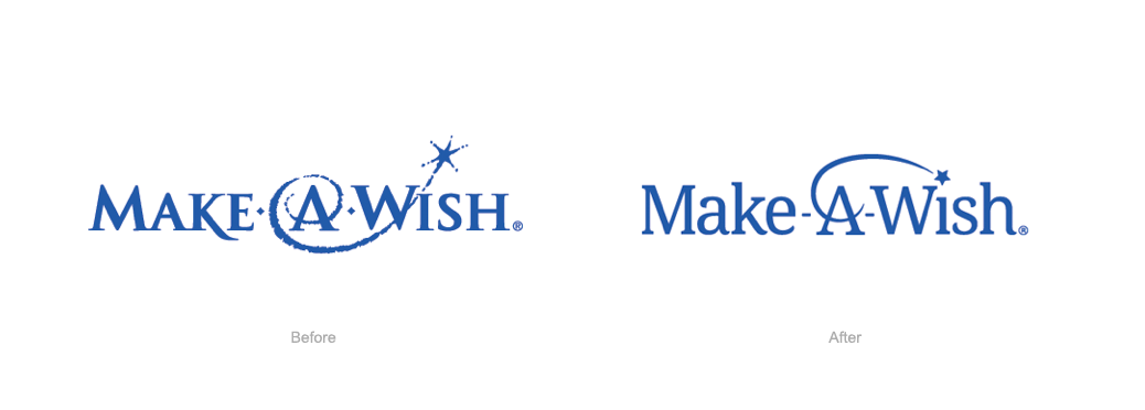 Make a wish logo before and after