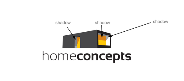 3D Home with shadows and depth 