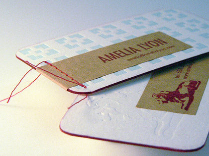threaded business cards design