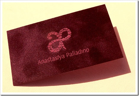 velvet business cards design