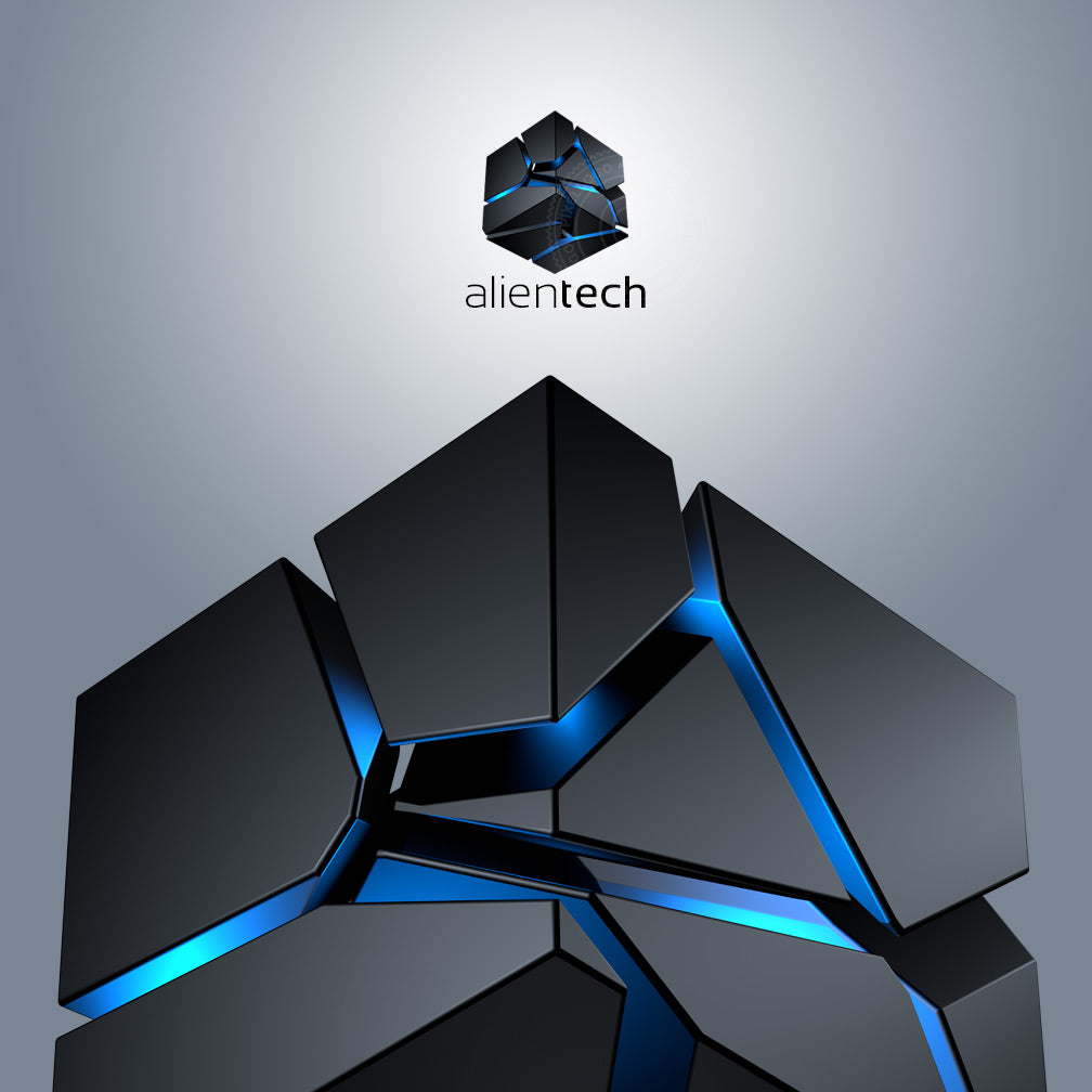 Alien Technology 3d Cube Logo Pixellogo