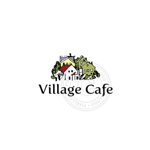 Cottage Village Logo Vector Design Graphic by ikershandy · Creative Fabrica