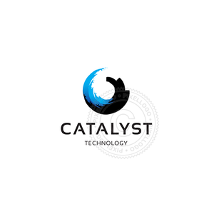 Catalyst Logo Blue Wave Surfing Logo Pixellogo