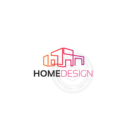 Modern Home Logo Design Modern Architectural House Pixellogo