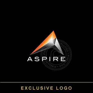 Aspire Silver 3d Metal Logo 3d Steel Arrow Logo Pixellogo