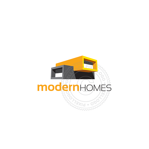 Modular house logo - Modern logo design | Pixellogo
