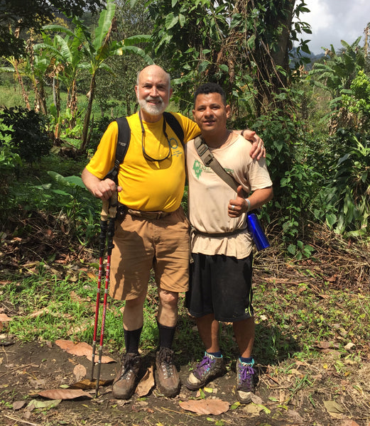 John Alan and his guide Walter along the Lake Yojoa hike in Honduras.