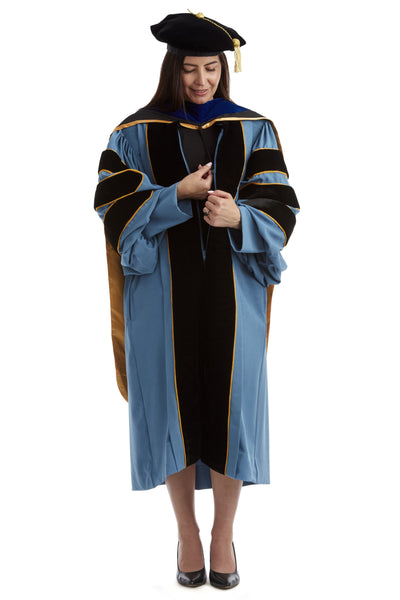 University of Michigan PhD Regalia Set. Doctoral Gown, Hood, and Eight ...