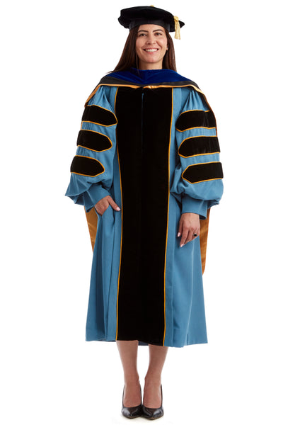 University of Michigan PhD Regalia Set. Doctoral Gown, Hood, and Eight ...