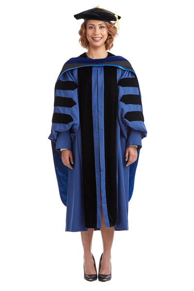 Yale University Doctoral Regalia Set. Doctoral Gown, PhD Hood, and ...