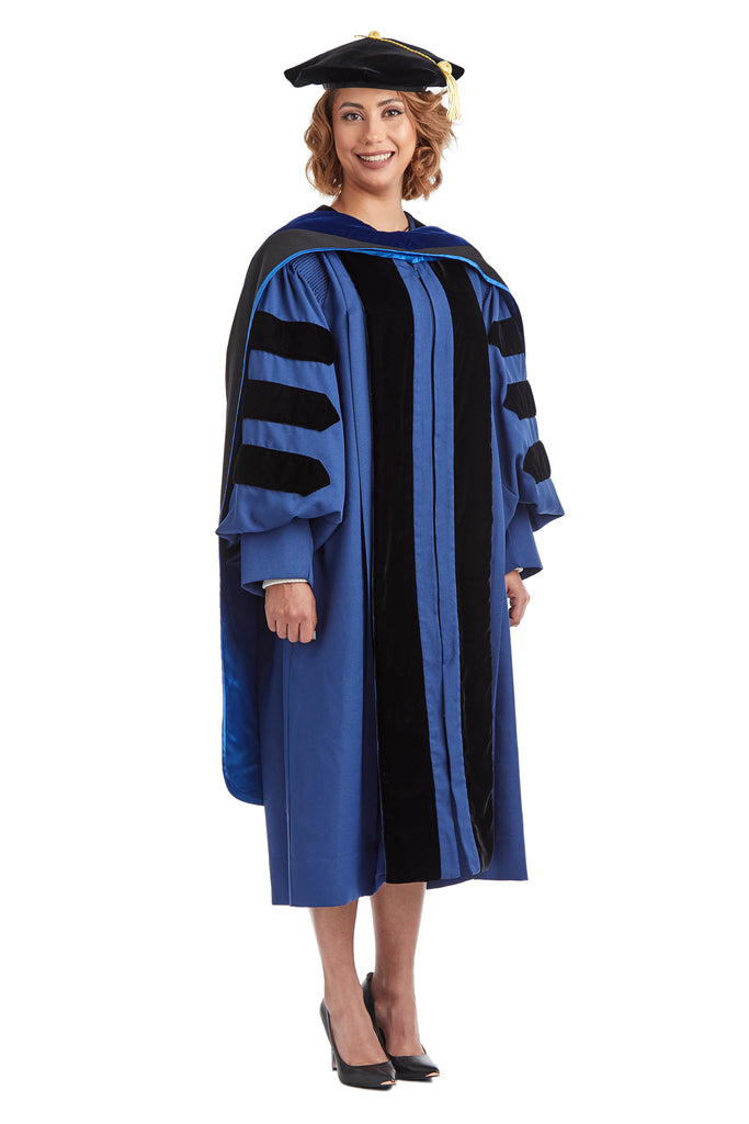 Yale University Doctoral Regalia Set. Doctoral Gown, PhD Hood, and ...