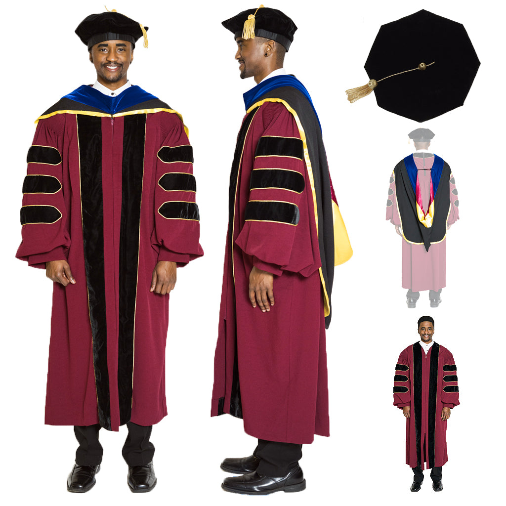 University of Minnesota PhD Gown, Hood, & Cap Regalia Set
