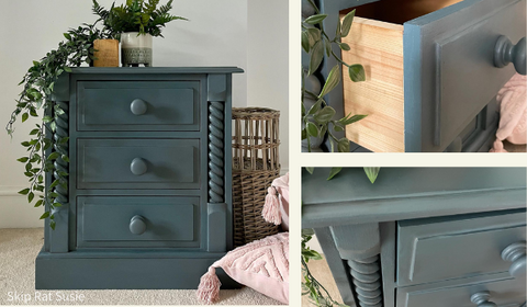 Fusion Mineral Paint Homestead Blue Bedside Drawers