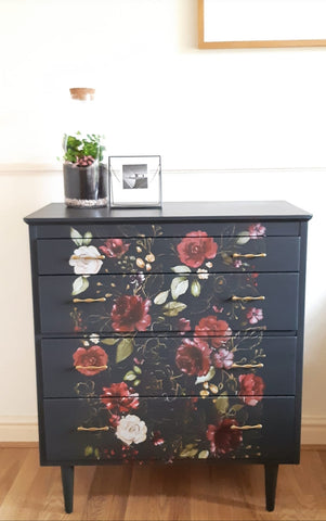 floral vintage drawers