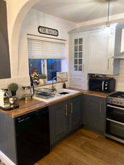 Hand painted kitchen, chalk paint kitchen, Fusion Mineral Paint, soap Stone, soapstone, Sterling, Furniture painter, kitchen painter, Fusion Mineral paint stockist, Dixie Belle Paint, Burton On Trent Kitchen Painter. Shereena Starmer