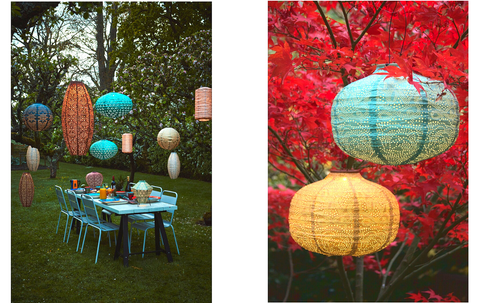 Outdoor solar lanterns garden party