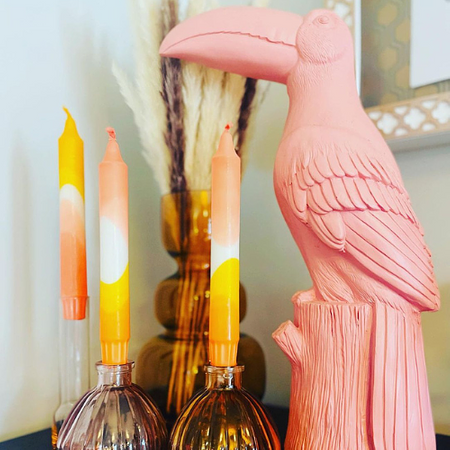 Handmade Dipped Dyed Tapered Candles