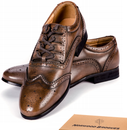 Ghillie Brogues, Brown Leather - Scots in Spirit