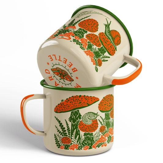 Cute Frog Enamel Camping Mug Goblincore Decor Camper 