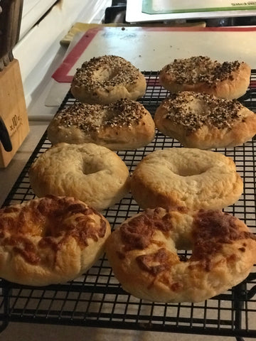 Sourdough bagels 