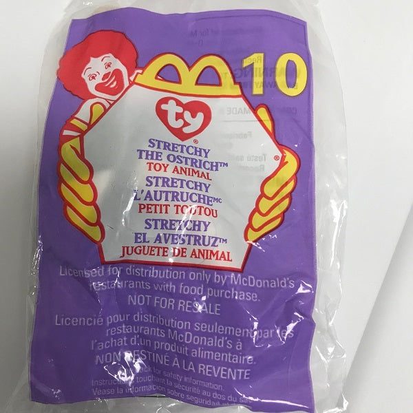 TY Beanie Babies McDonalds Happy Meal Toy 1999 Stretchy The Ostrich ...