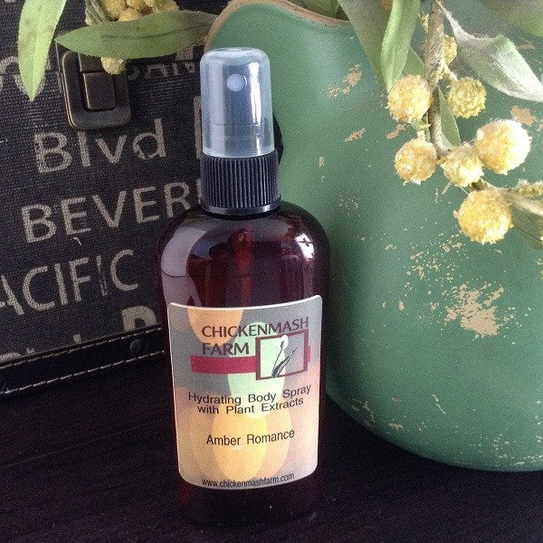 Body Mist  Amber Romance Body Spray by Chickenmash Farm