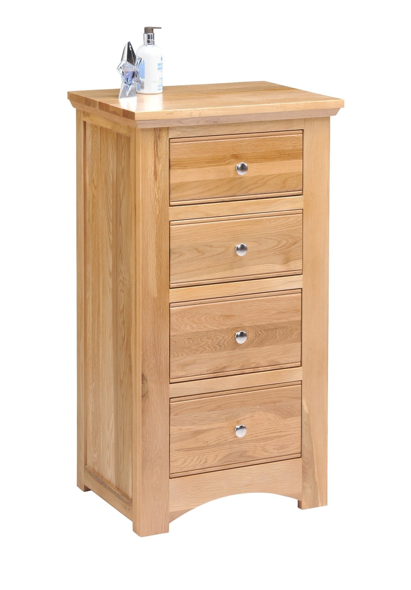 Kingsley 4 Drawer Narrow Chest Oak Direct