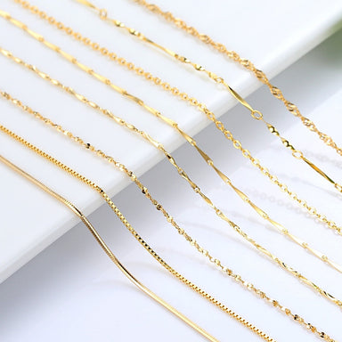 Blade 24K Gold Snake Bone Chain Necklace —