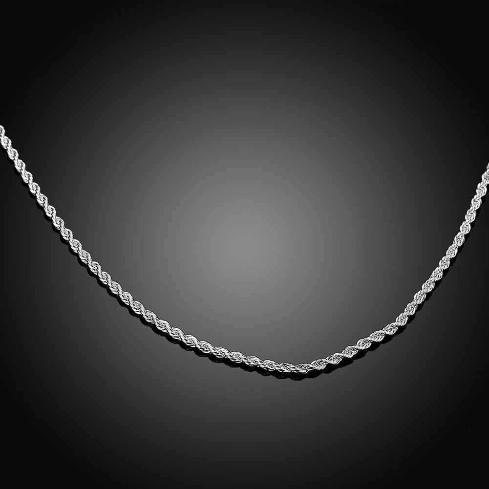 Sterling Silver Twisted Chain Necklace — Kirijewels.com