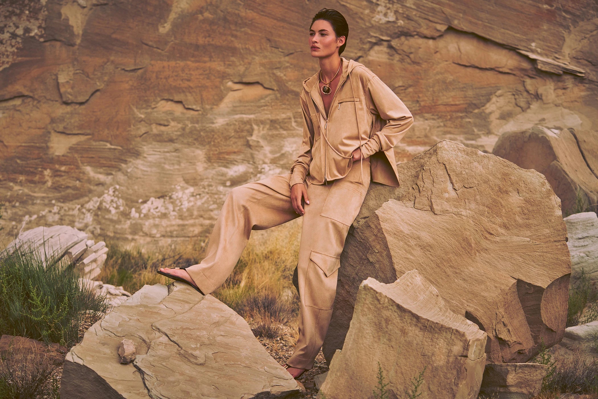 Alexis Emilion Pant In Camel Suede