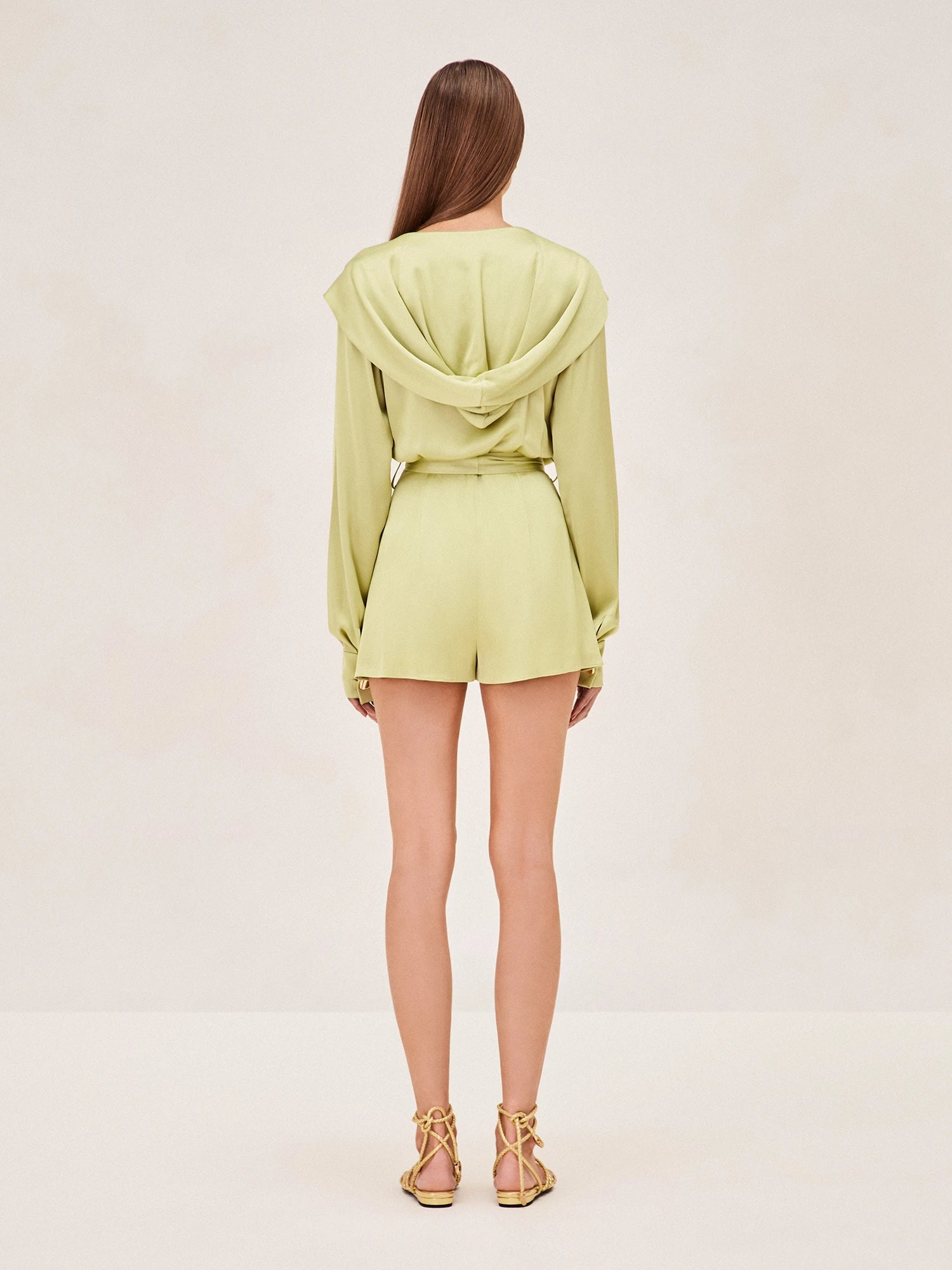 Alexis Gillian Romper In Pale Green