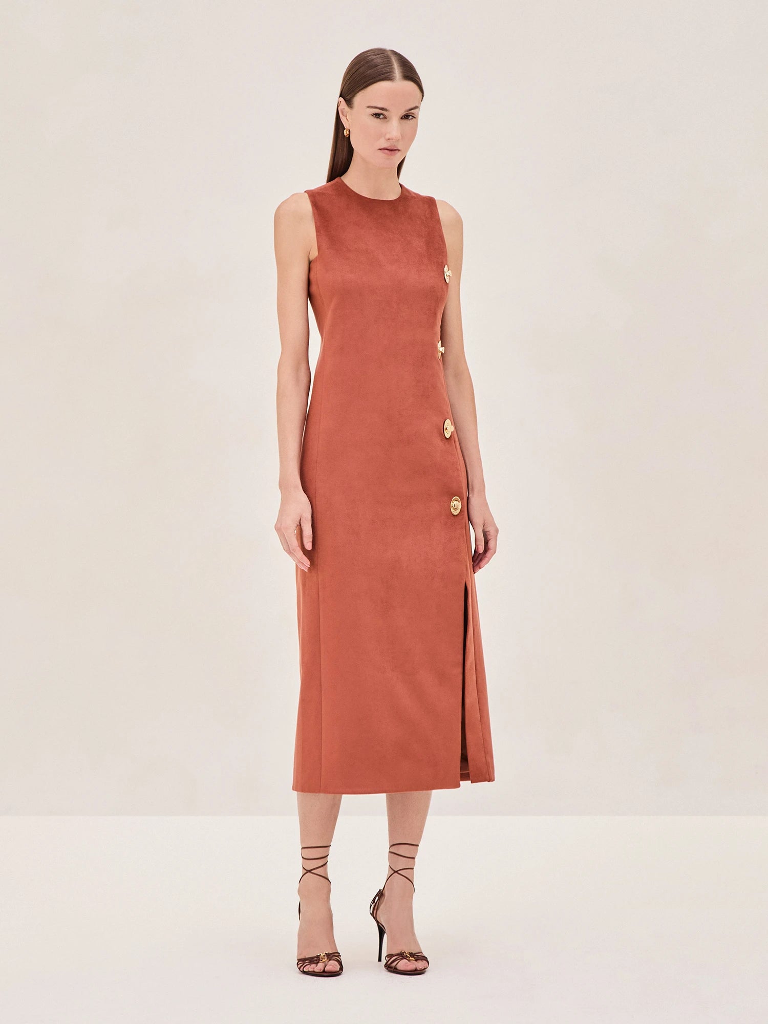 Alexis Kalita Midi Dress In Auburn In Auburn