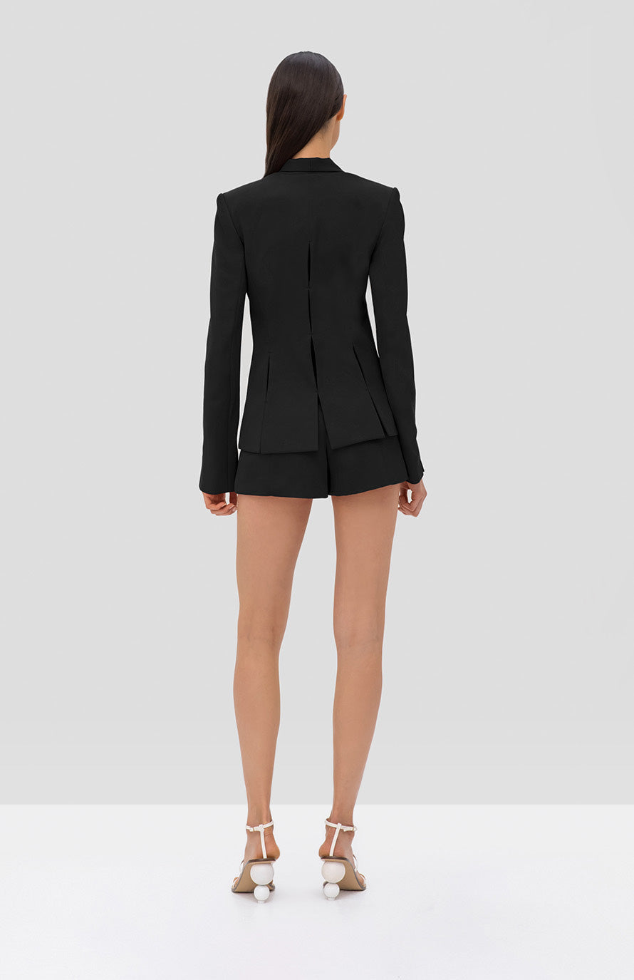 Alexis Vaska Blazer and Mikli Short Black - Rear View