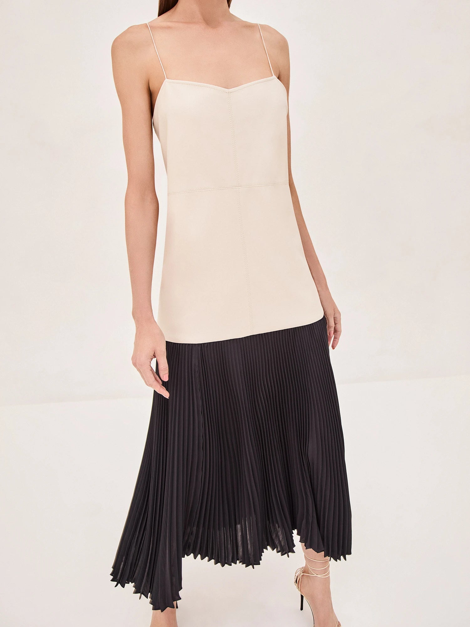 Alexis Piatta Dress In Off White/black
