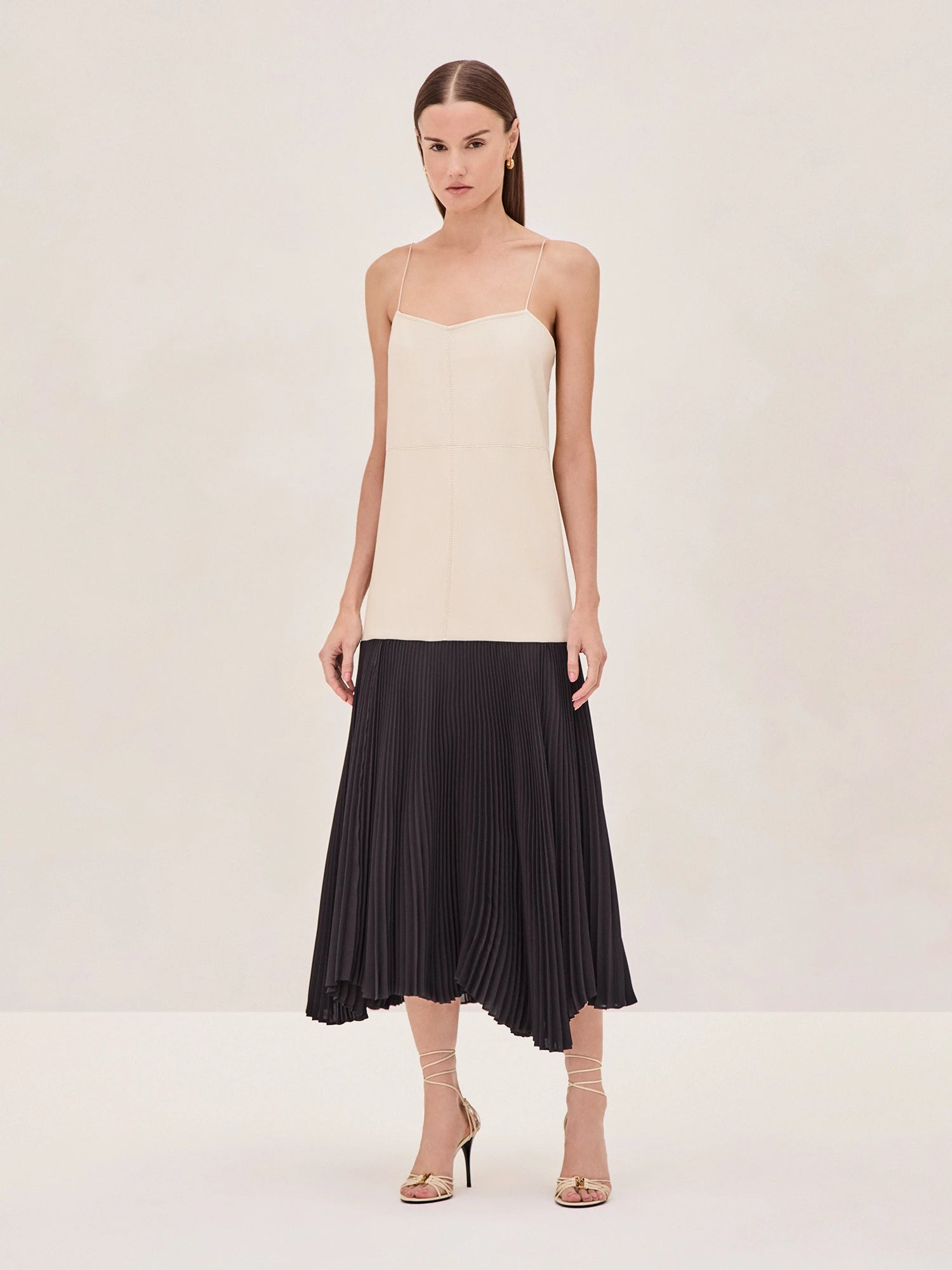 Alexis Piatta Dress In Off White/black
