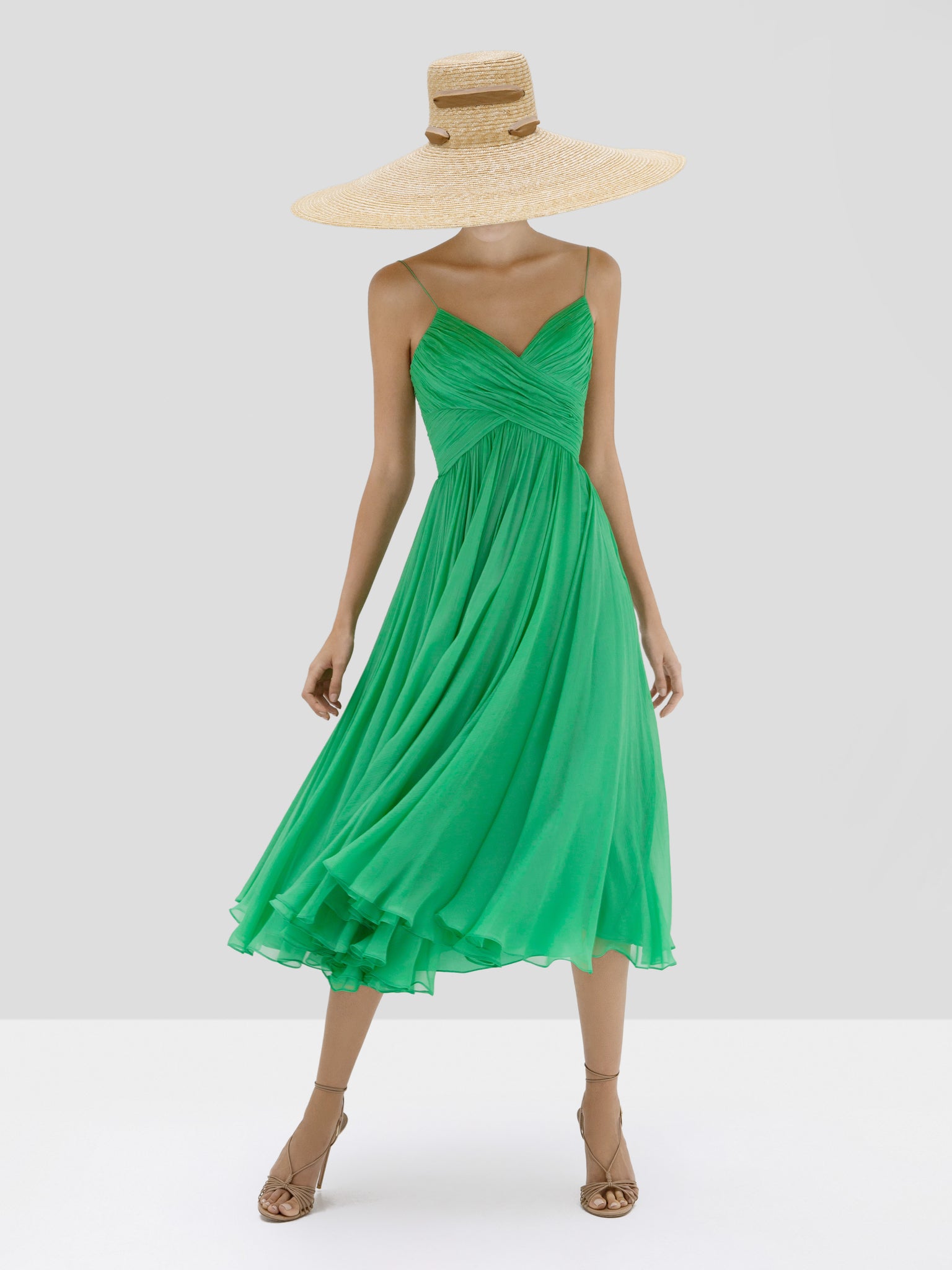 kelly green party dress