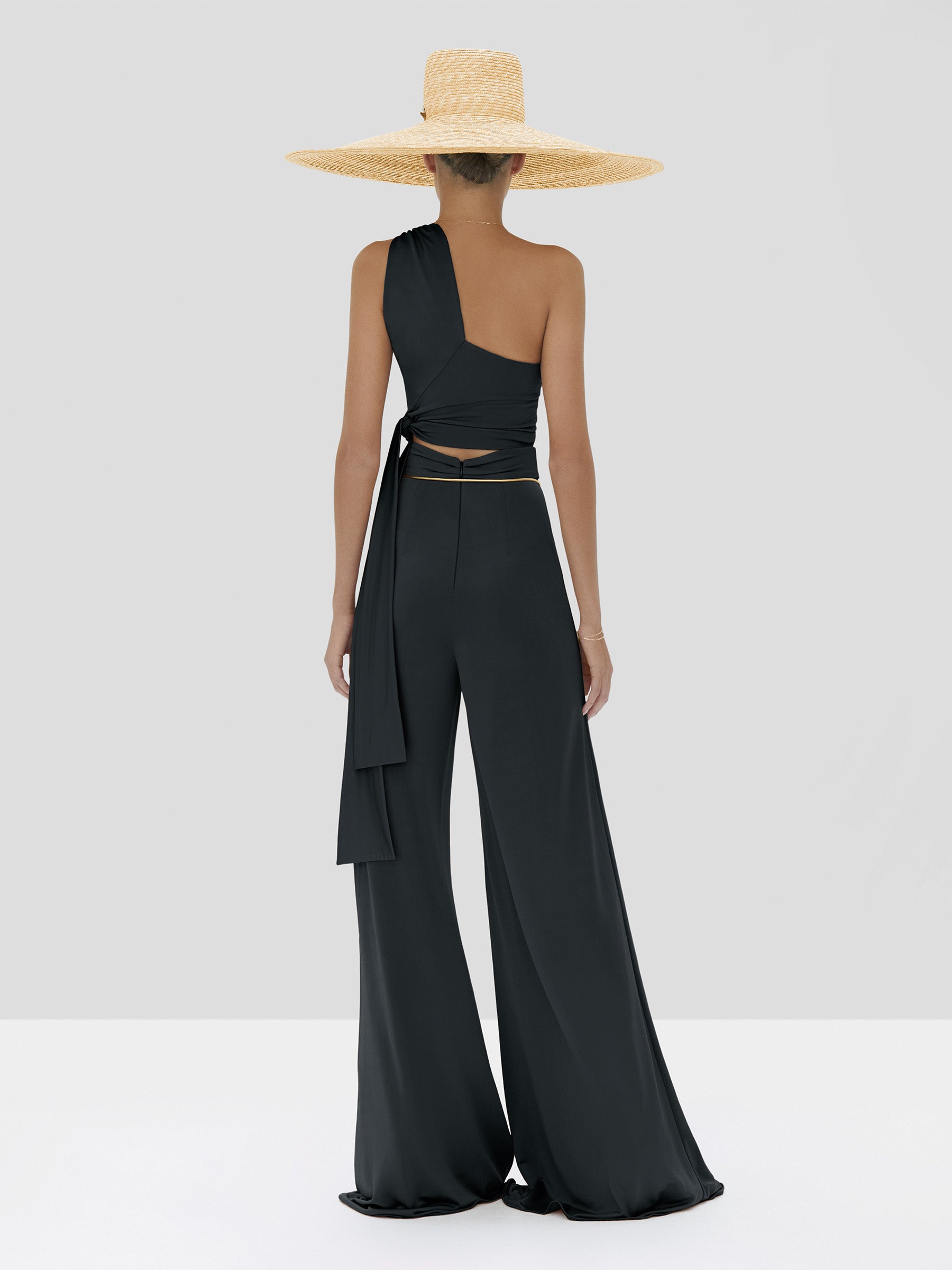 Alexis Gwen Top and Camilo Pant in Black from the Spring Summer 2020 Collection - Rear View