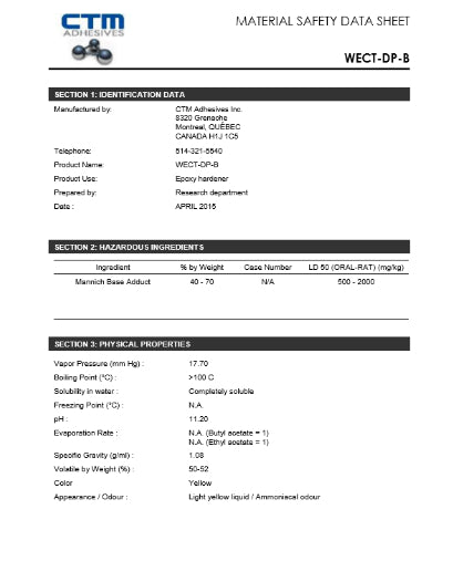 WaterBorn Epoxy Depp Penetrating Primer (WECT-DP) - MSDS B