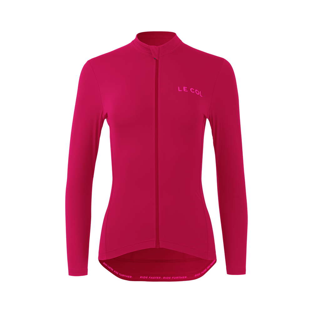 Le Col UK Le Col Womens Pro Long Sleeve Jersey - L - Pomegranate