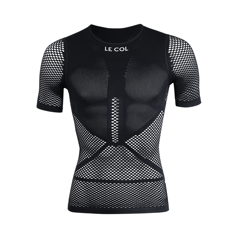 Unisex Pro Mesh Short Sleeve Base Layer - XS / Black