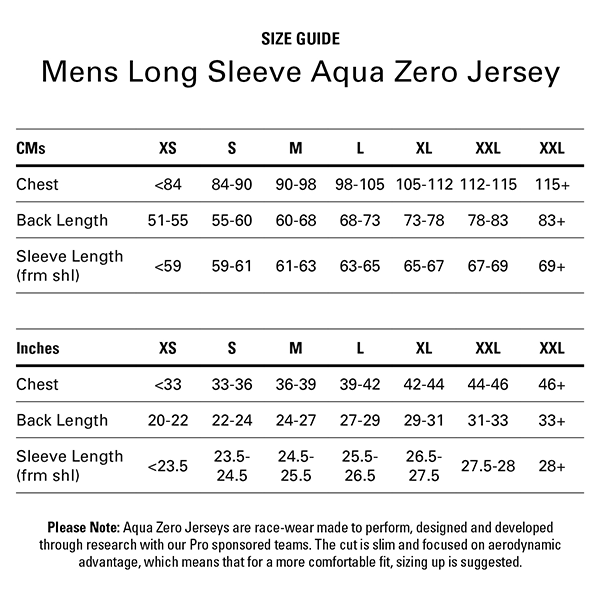 pro aqua zero long sleeve jersey