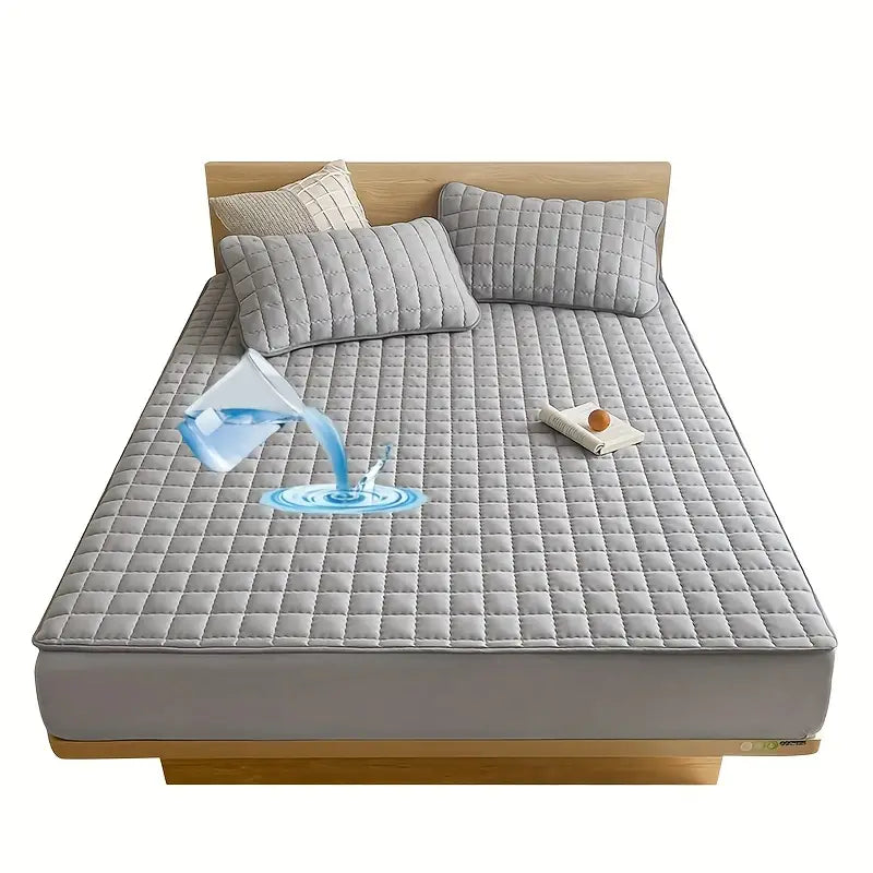 1pc Quilted Waterproof Comfortable Mattress Cover