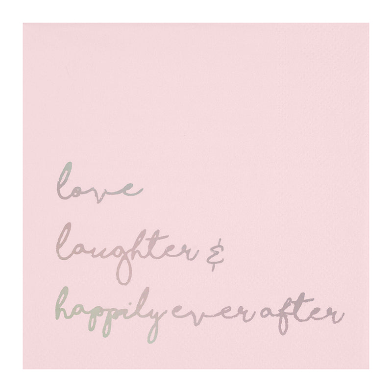LOVE, LAUGHTER & HAPPILY EVER AFTER NAPKIN