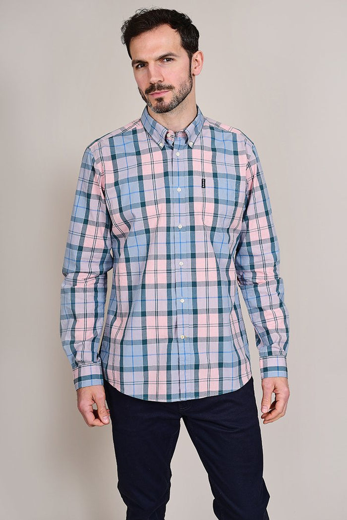 barbour pink shirt