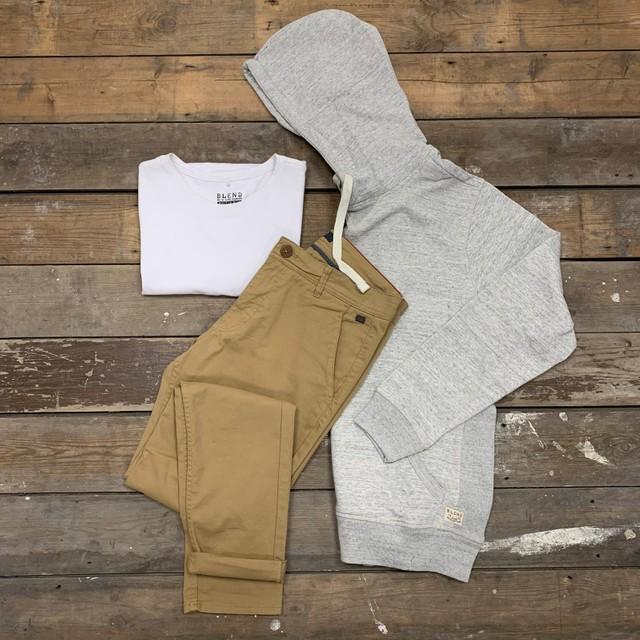 tan hoodie outfit